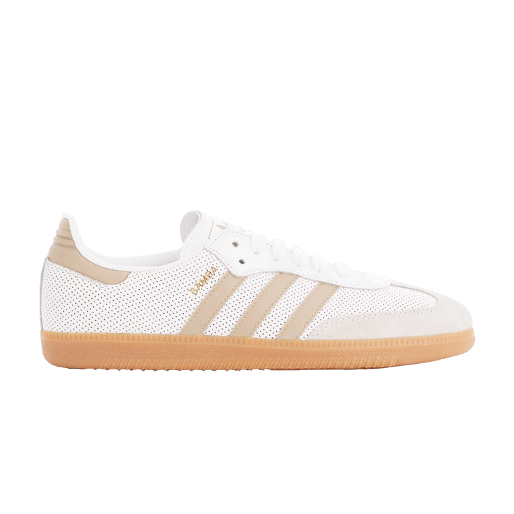 Adidas Samba OG 'White Gum' — Footwear White/Raw Gold/Grey One