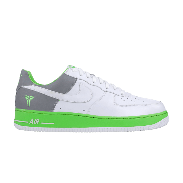 Nike Air Force 1 Premium 'Kobe Bryant - White Neon Green' PE — White/Neon Green/Silver