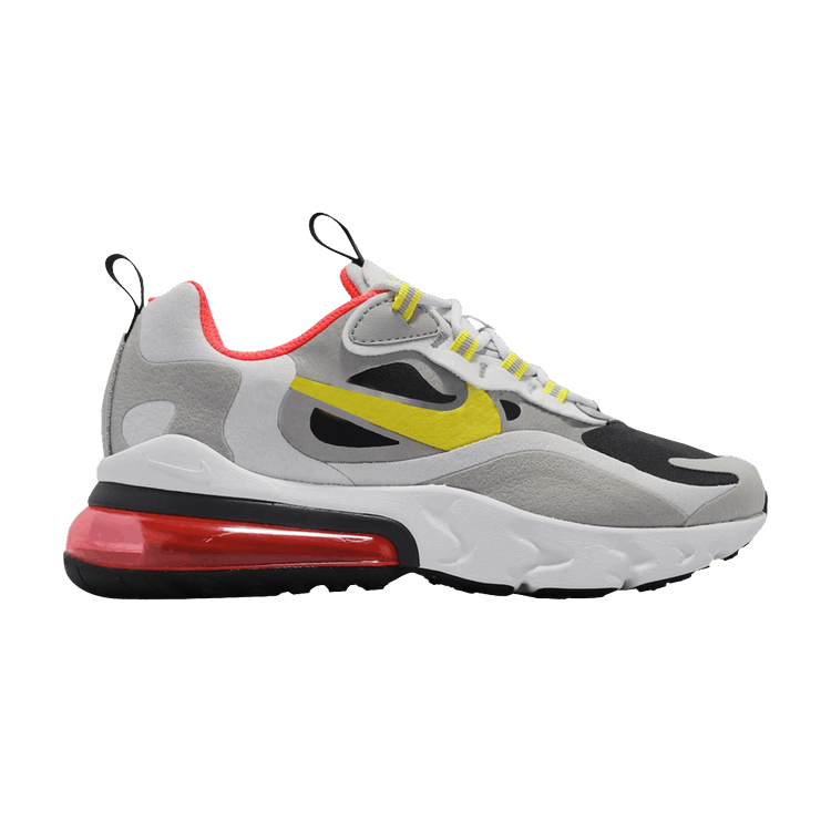 Nike Air Max 270 React GS 'Smoke Grey High Voltage' — Dark Smoke Grey/High Voltage/Light Smoke Grey