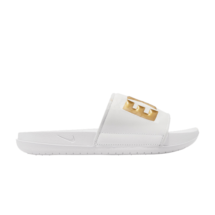 Nike Wmns Offcourt Slide 'White Metallic Gold' — White/Metallic Gold/White