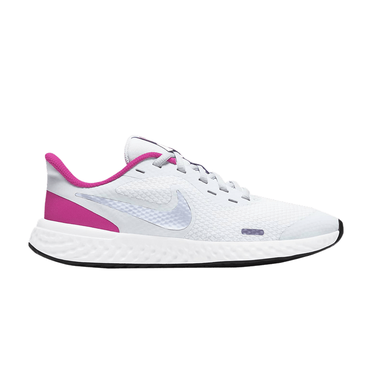 Nike Revolution 5 GS 'Football Grey Fireberry' — Football Grey/Fireberry/White/Purple Pulse