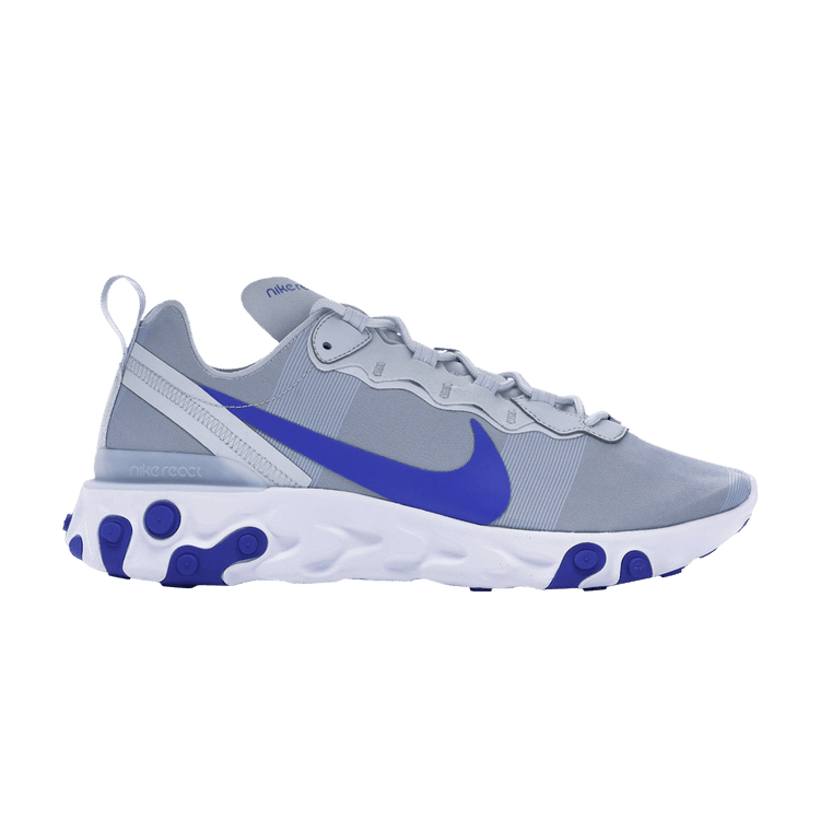 Nike React Element 55 'Pure Platinum Racer Blue' — Pure Platinum/Racer Blue/Wolf Grey/White