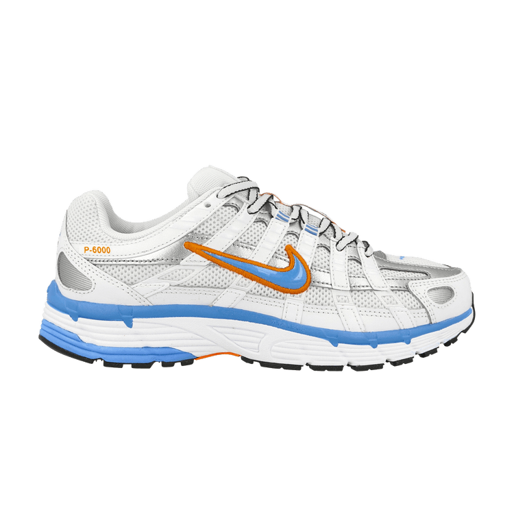 Nike Wmns P-6000 'White University Blue' — White/Metallic Silver/Black/University Blue