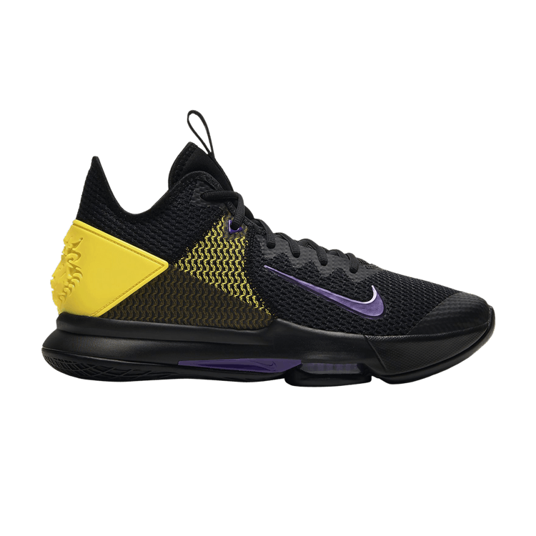 Nike LeBron Witness 4 'Black Opti Yellow' — Black/Opti Yellow/White/Voltage Purple