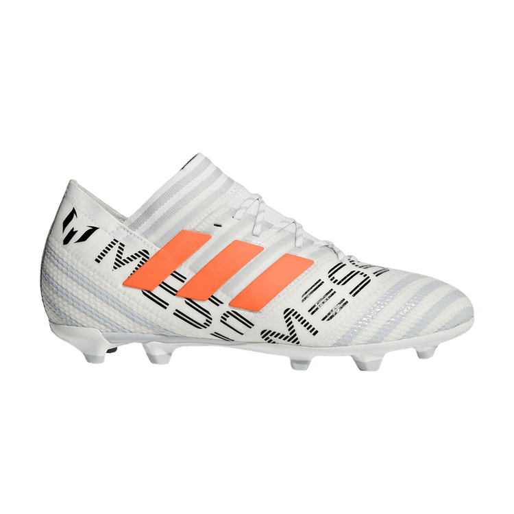 Adidas Nemeziz Messi 17.1 FG J 'White Solar Orange' — White/Solar Orange/Clear Grey