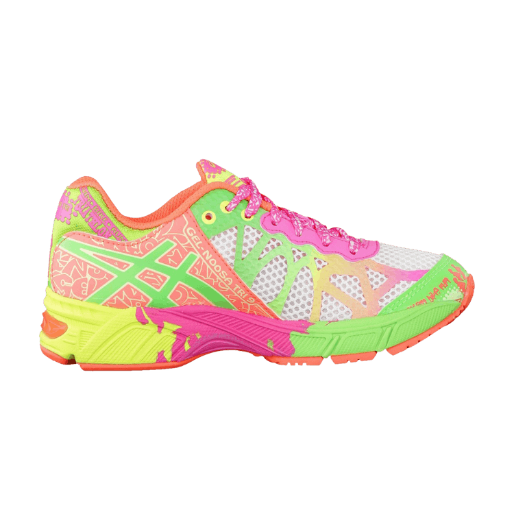 Asics Gel Noosa Tri 9 GS 'White Lime Hot Pink' — White/Lime/Hot Pink/Apple Green