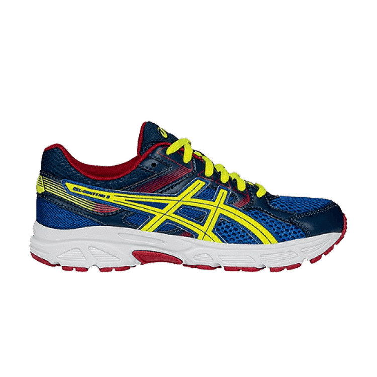 Asics Gel Contend 3 GS 'Flash Yellow' — Royal/Flash Yellow/Red