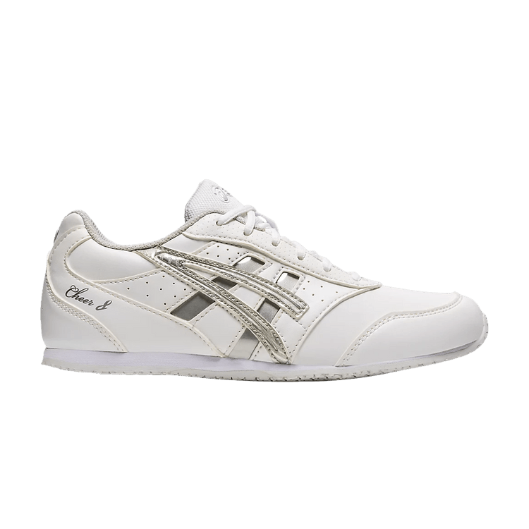 Asics Cheer 8 GS 'White Interchange' — White/Silver/Interchange