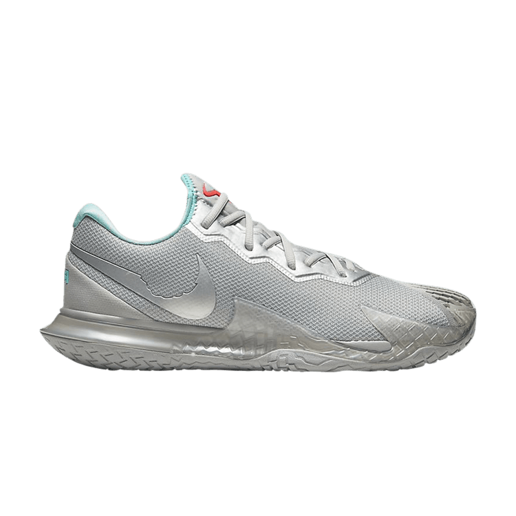 Nike Court Air Zoom Vapor Cage 4 'Metallic Silver' — Metallic Silver/Light Aqua/Laser Crimson/Metallic Silver