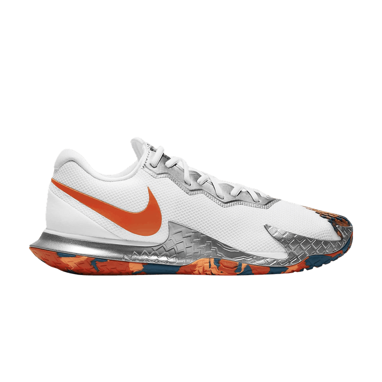 NikeCourt Air Zoom Vapor Cage 4 HC 'Team Orange Camo' — White/Green Abyss/Bright Mango/Team Orange