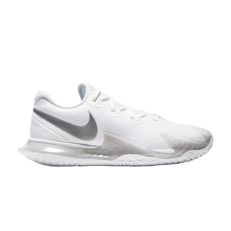 Nike Wmns Court Air Zoom Vapor Cage 4 'White Metallic Silver' — White/Grey Fog/Metallic Silver