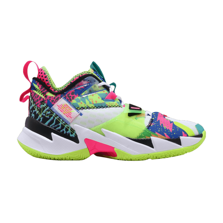 Air Jordan Why Not Zer0.3 PF 'L.A. Born' — White/Black/Racer Pink/Ghost Green