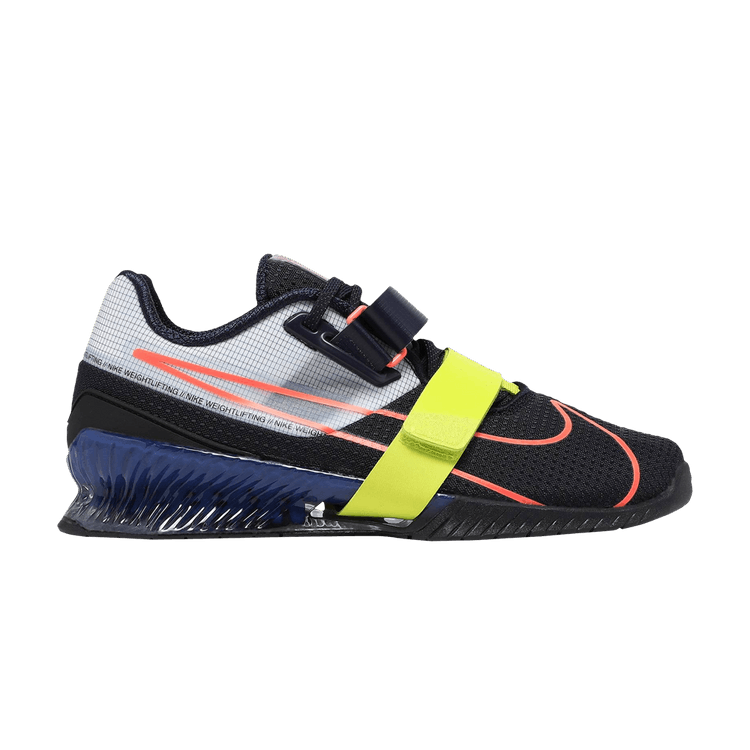 Nike Romaleos 4 'Blackened Blue Cyber' Sample — Blackened Blue/Deep Royal Blue/Cyber/Bright Mango