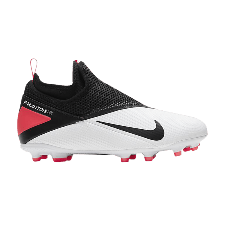 Nike Phantom Vision 2 Academy DF MG GS 'White Crimson Black' — White/Laser Crimson/Black