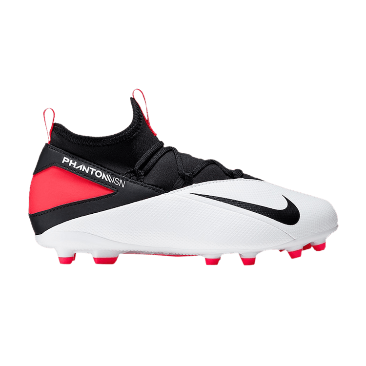 Nike Phantom Vision 2 Club DF FG PS 'White Crimson Black' — White/Laser Crimson/Black