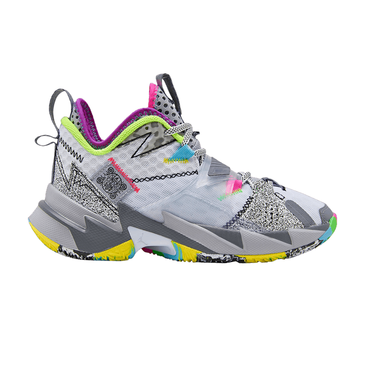 Air Jordan Why Not Zer0.3 BG 'Cool Grey' — White/White/Cool Grey/Wolf Grey