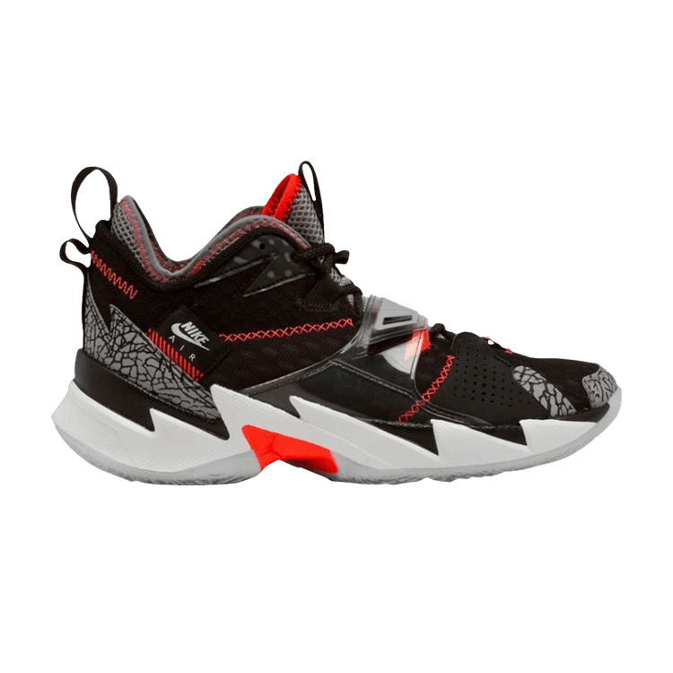 Air Jordan Why Not Zer0.3 PS 'Black Cement' — Black/Bright Crimson/Cement Grey/White