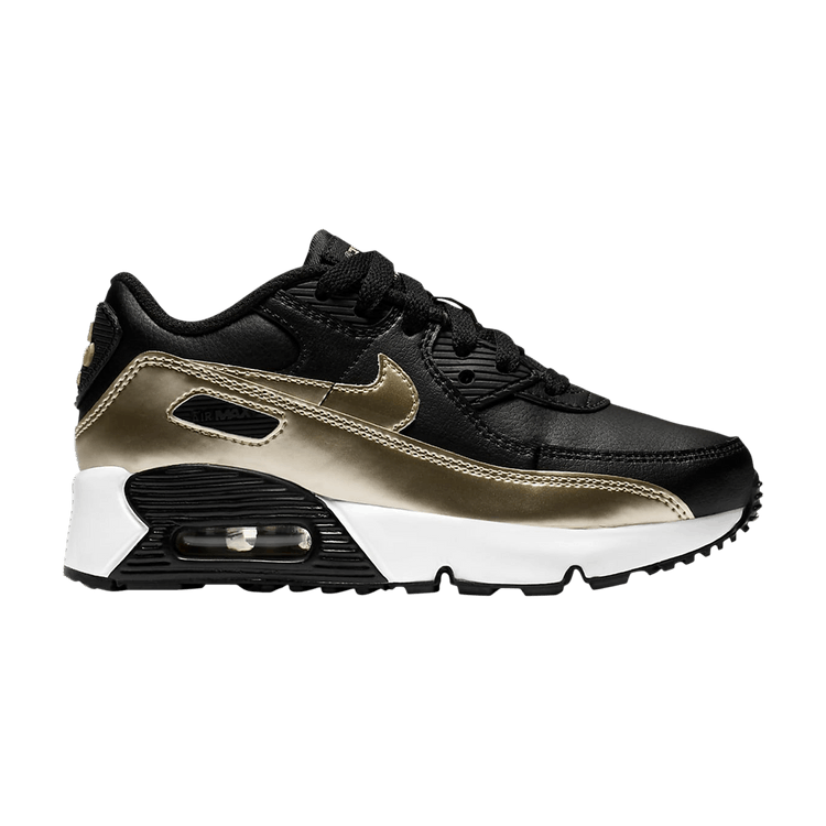 Nike Air Max 90 PS 'Black Metallic Gold Star' — Black/Black/White/Metallic Gold Star