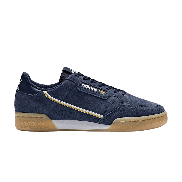 Adidas Continental 80 Suede 'Collegiate Navy' — Collegiate Navy/Cloud White/Gold Metallic