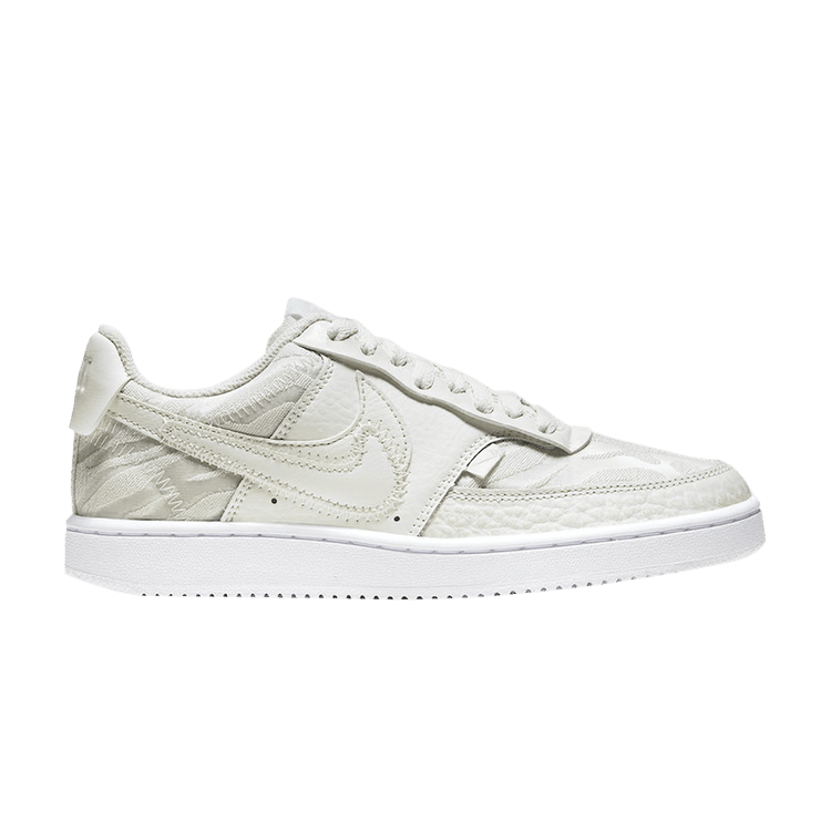 Nike Wmns Court Vision Low Premium 'Stacked Swoosh - Sail' — Sail/White/Aura/Sail