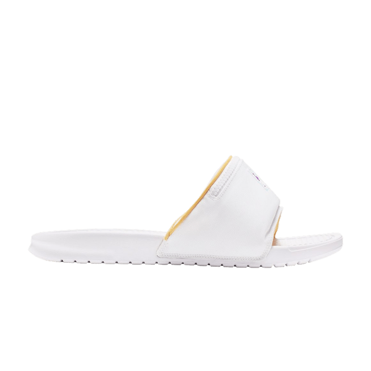 Nike Benassi JDI Fanny Pack Slides 'White Topaz Gold' — White/Topaz Gold/White