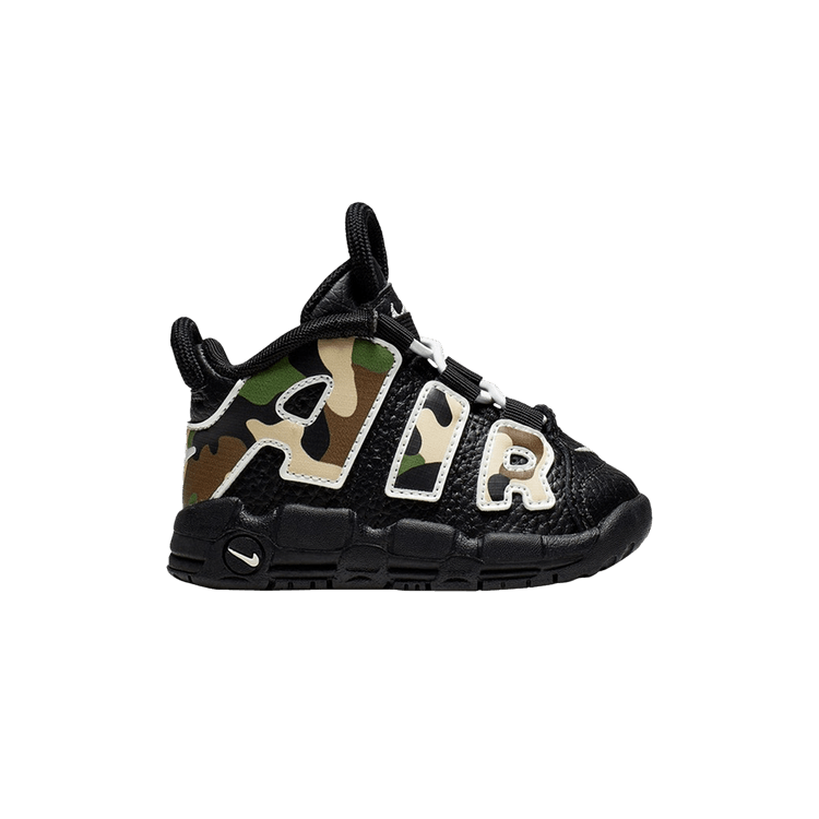Nike Air More Uptempo QS TD 'Camo' — Black/Light British Tan/Asparagus/Sail