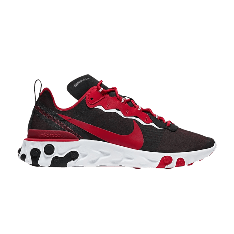 Nike React Element 55 'Georgia Bulldogs' — Black/White/University Red