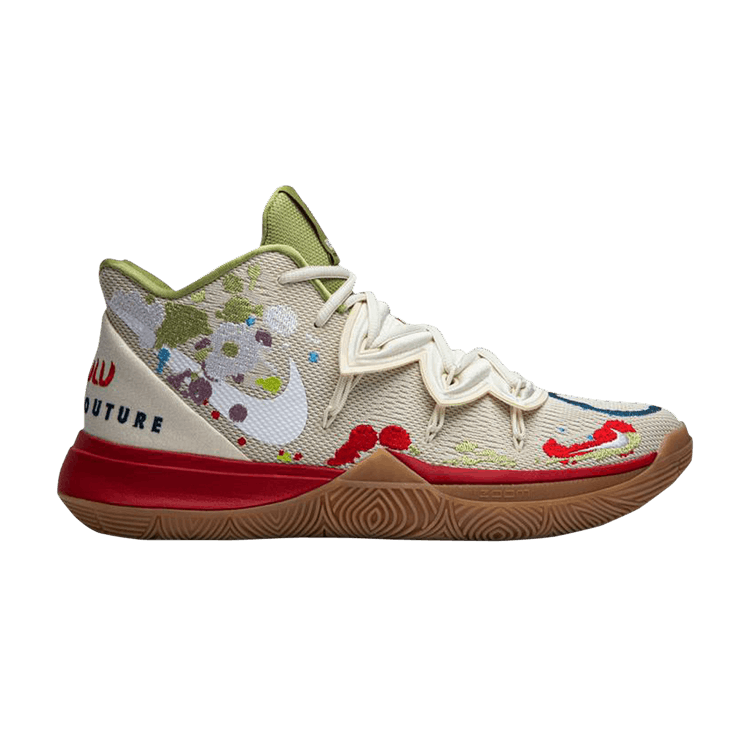 Bandulu x Nike Kyrie 5 'Embroidered Splatters' Sample — Pale Ivory/Dark Orchid