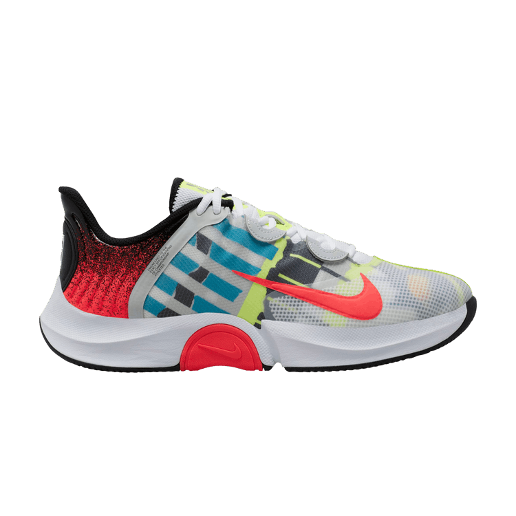 NikeCourt Air Zoom GP Turbo Clay '30 Years of Challenge Court' — White/Hot Lime/Neo Turquoise/Solar Red
