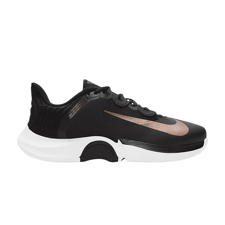 Wmns NikeCourt Air Zoom GP Turbo 'Black Metallic Red Bronze' — Black/White/Metallic Red Bronze
