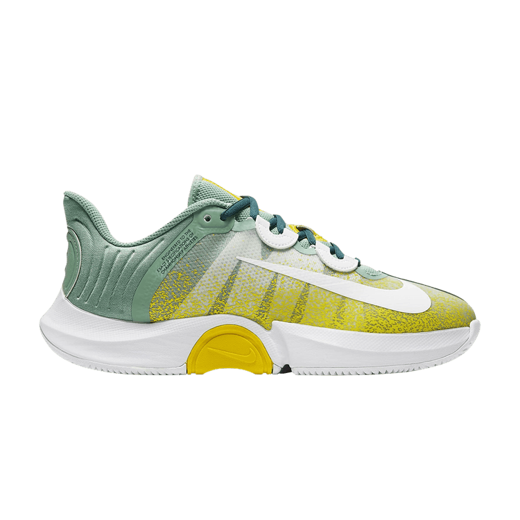 Wmns NikeCourt Air Zoom GP Turbo 'Jade Speed Yellow Spray' — Healing Jade/Dark Atomic Teal/Speed Yellow/White