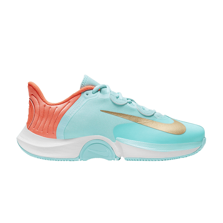 Wmns NikeCourt Air Zoom GP Turbo 'Copa Bright Mango' — Copa/Bright Mango/White/Metallic Gold