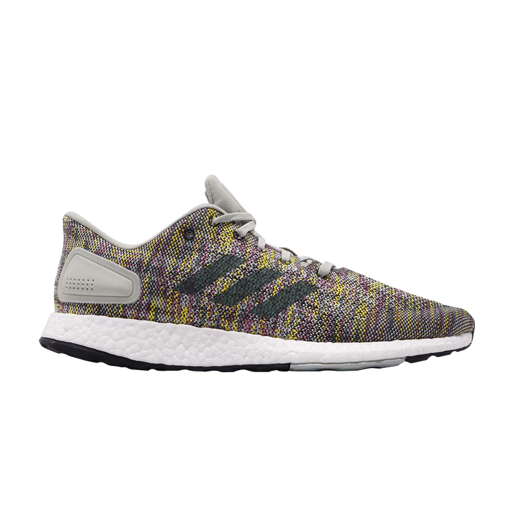 Adidas PureBoost DPR 'Multi-Color' — Ash Silver/Raw Green/Shock Yellow