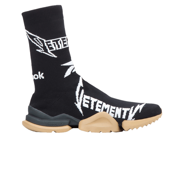 Vetements x Reebok Metal Sock Runner Boot '10th Anniversary - Black' — Black/White/Gravel/Brown