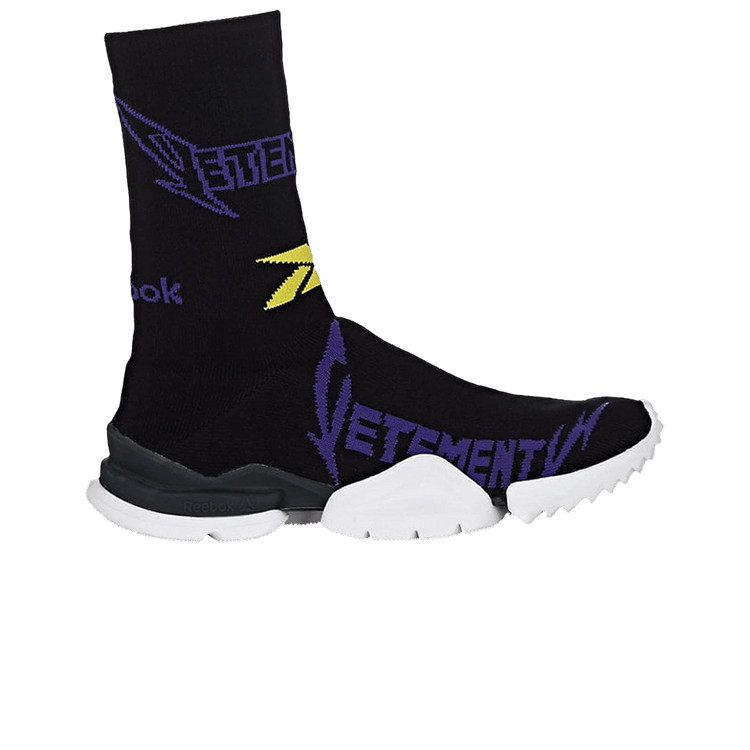 Vetements x Reebok Metal Sock Runner Boot 'Black Yellow Purple' — Black/Yellow/Purple