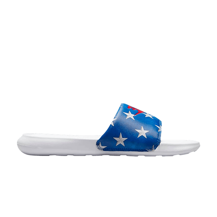 Nike Wmns Victori One Printed Slide 'All-Over Stars Print' — Game Royal/Summit White/University Red