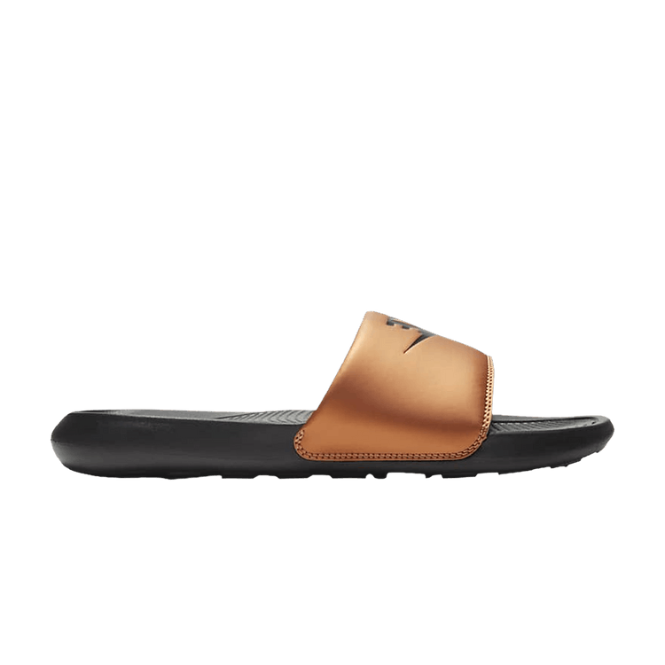 Nike Wmns Victori One Slide 'Black Metallic Copper' — Black/Metallic Copper/Black