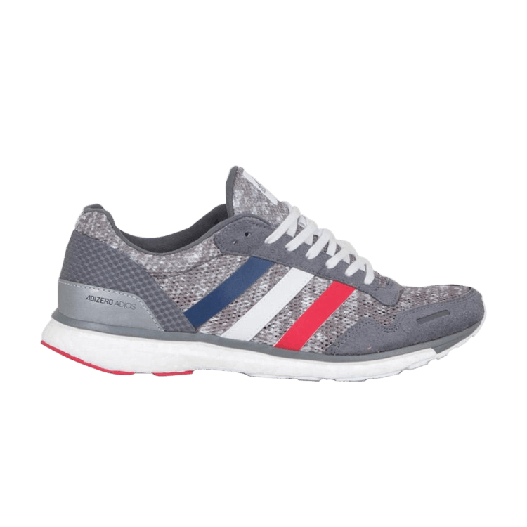 Adidas Adizero 3 AKT — Grey/Running White/Scarlet