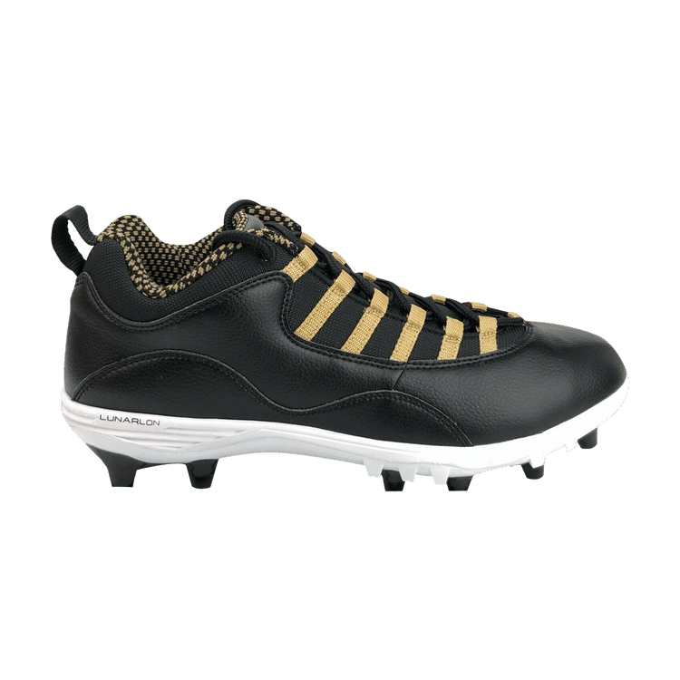 Air Jordan 10 TD Low 'Black Metallic Gold' — Black/White/Metallic Gold