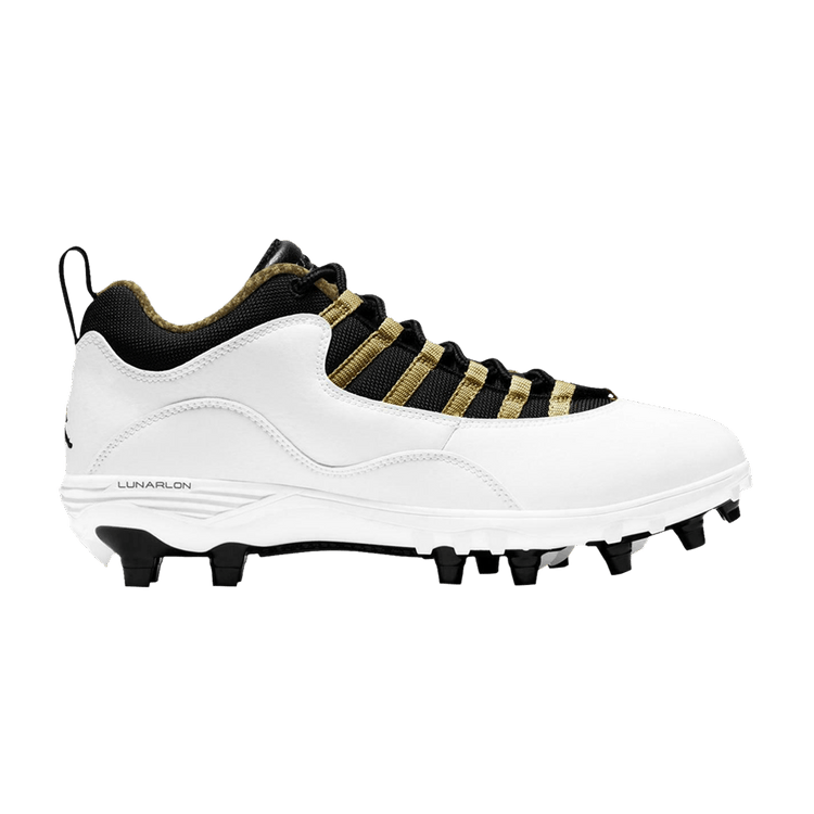 Air Jordan 10 TD Low 'White Metallic Gold' — White/Black/Metallic Gold