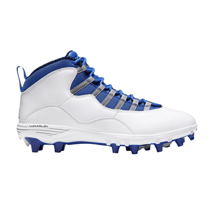Air Jordan 10 TD Mid 'White Game Royal' — White/Light Steel Heather/Game Royal