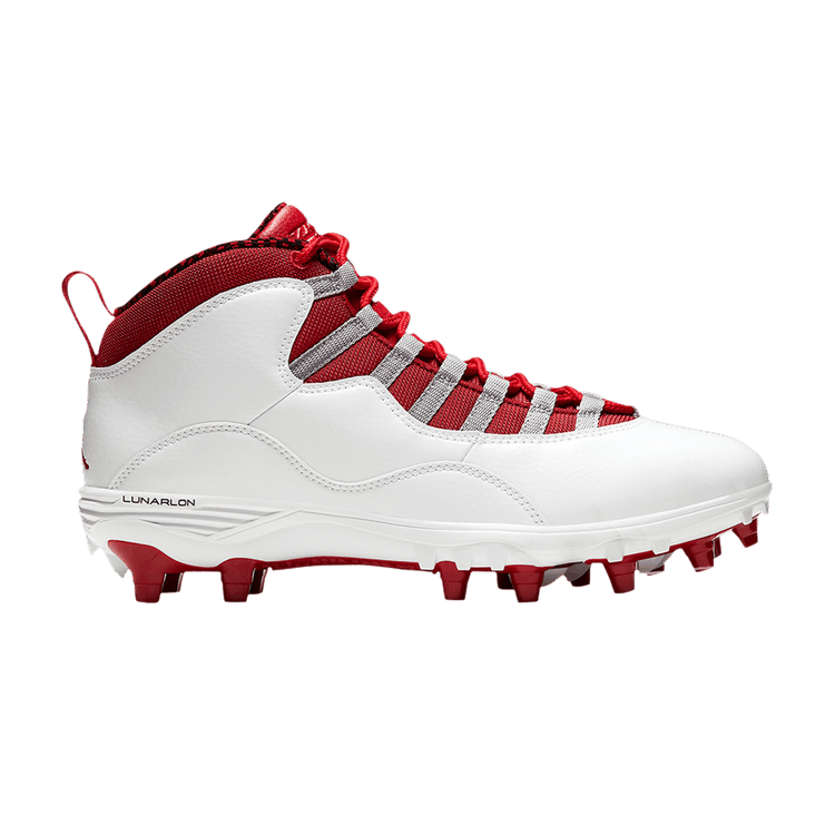 Air Jordan 10 TD Mid 'White Gym Red' — White/Gym Red/Light Steel Grey