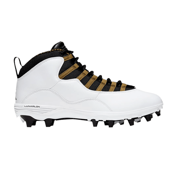 Air Jordan 10 TD Mid 'White Metallic Gold' — White/Black/Metallic Gold