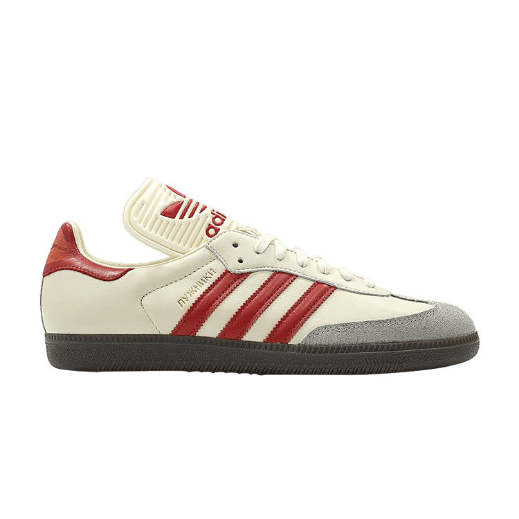 adidas Samba Classic OG 'White Scarlet Granite' — Chalk White/Scarlet/Clear Granite