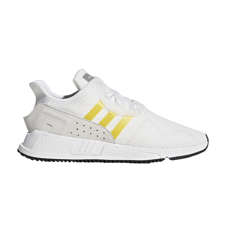 Adidas EQT Cushion ADV 'Yellow Stripes White' — White/EQT Yellow-Silver Metallic