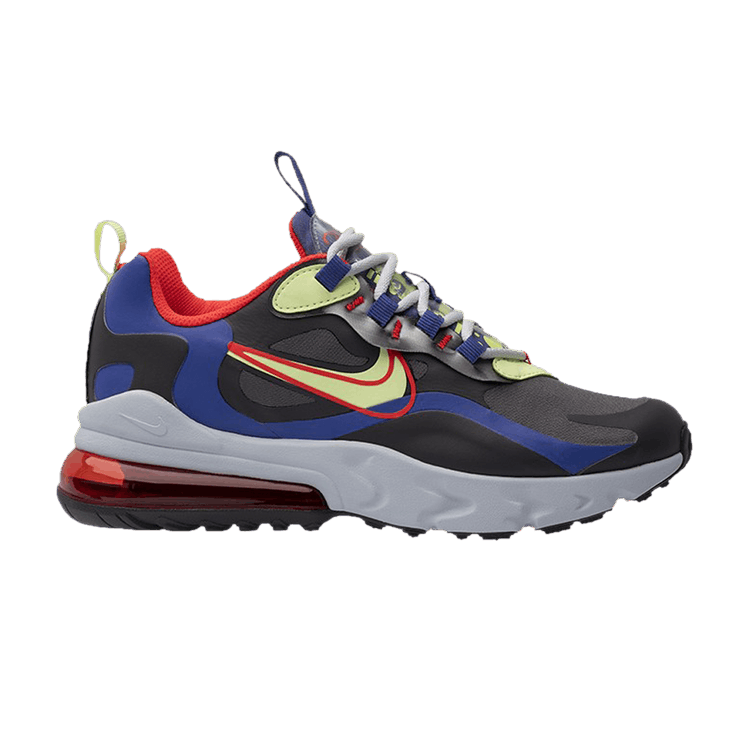 Nike Air Max 270 React GS 'Dunk It' — Thunder Grey/Barely Volt/Bright Crimson