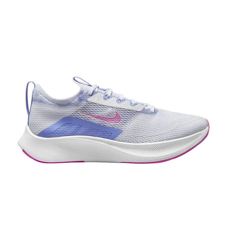 Nike Wmns Zoom Fly 4 'Football Grey Sapphire' — Football Grey/White/Sapphire/Fire Pink