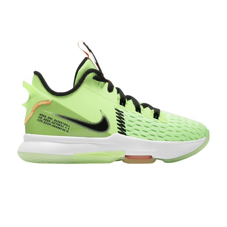 Nike LeBron Witness 5 GS 'Grinch' — Lime Glow/Bright Mango/White/Black