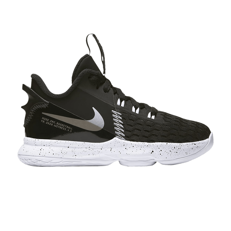 Nike LeBron Witness 5 PS 'Black Metallic Silver' — Black/White/Metallic Silver