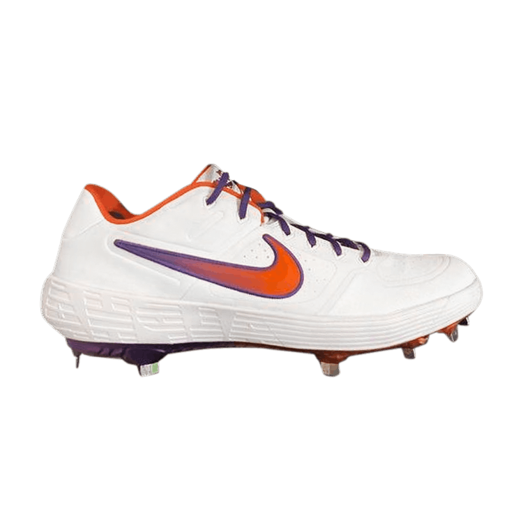 Nike Alpha Huarache Elite 2 Low 'Clemson' PE — White/Team Orange/New Orchid